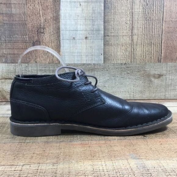Kenneth Cole Reaction Black Leather Chukka Boot Mens 9M Lace Up Shoes - Picture 5 of 12